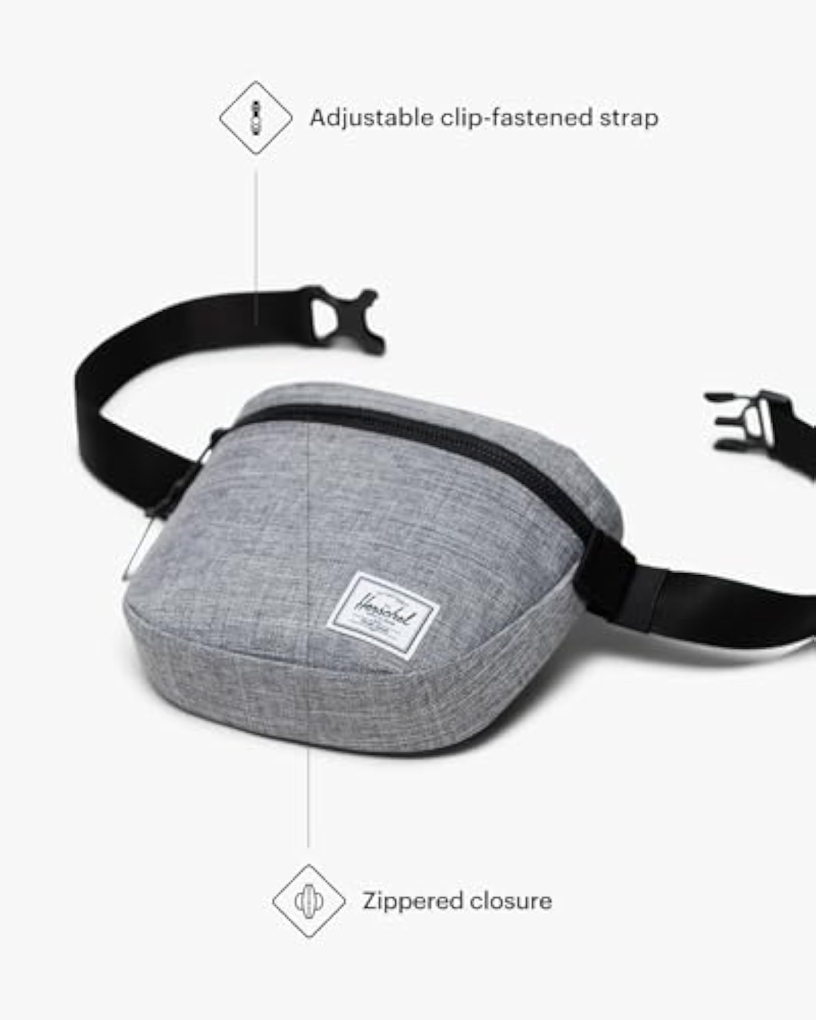 Women's Settlement Hip Pack, Raven Crosshatch