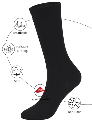 Unisex Girls Kids Youth Soft Knee High Socks 6-12 Years Old Combed Cotton Anti Odor 3 Pack School Uniform2