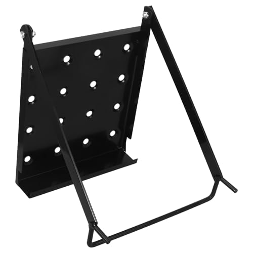 Veemoon Plateforme D’Échelle Pliable en Fer Robuste Antidérapante Compacte et Réglable 38 X 28 CM Escabeau Télescopique Pliant pour Travaux de Peinture et Entretien Domestique