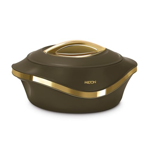 Image of MILTON Pearl 1000 PU Insulated Inner Stainless Steel Casserole, 860 ml, Dark Brown, BPA Free, Food Grade, Hot and Cold, Easy to Carry, Easy to Store, Chapati, Roti, Curd Maker