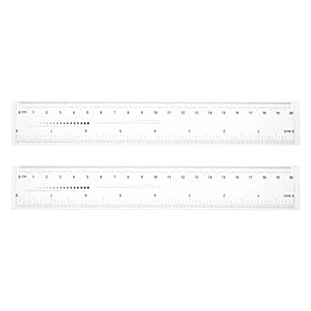 Amazon.com: HARFINGTON 2pcs Film Flexible Ruler 8 Inch 0.1mm Scale PET ...
