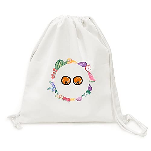 Sac en tissu pliable pour fruits et légumes cabas orange à sangle