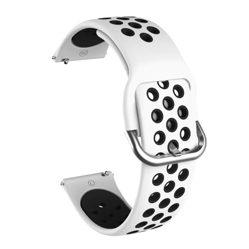 [�����ȓX] 20 22 mm�ėp�X�|�[�c�ʋC���V���J�Q���x���g�ɓK���T���X��Gear S 3 Frontier/Galaxy Watch 6/5/4/Active 2�����x���g(White black,20mm)