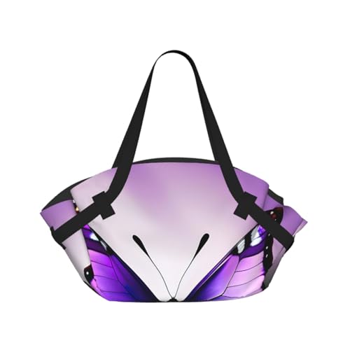 Sac de voyage imprimé papillon violet pour des instants de liberté en plein air