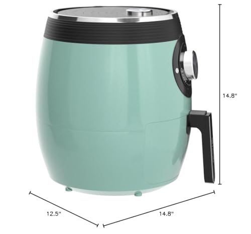 DASH Deluxe Electric Air Fryer + Oven Cooker with Temperature Control, Non-stick Fry Basket, Recipe Guide + Auto Shut Off Feature, 1700-Watt, 6 Quart - Aqua