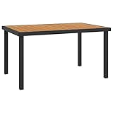 mesa extensible jardin 140 Requiere montaje: Sí Mesa de Jardín, Mesa de Comedor Exterior Mesa de jardín de Aluminio y WPC marrón 140x90x74 cm