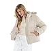 PUFFIT Damen Winter Jacke mit Kapuze Warmer Wasserdicht Winterjacke Steppmantel Female Jacken