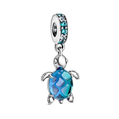 BIZK Schildkröten Charm Anhänger für Armband 925 Sterling Silber Charm Bead Pendant für Europäische Armbänder und Halsketten