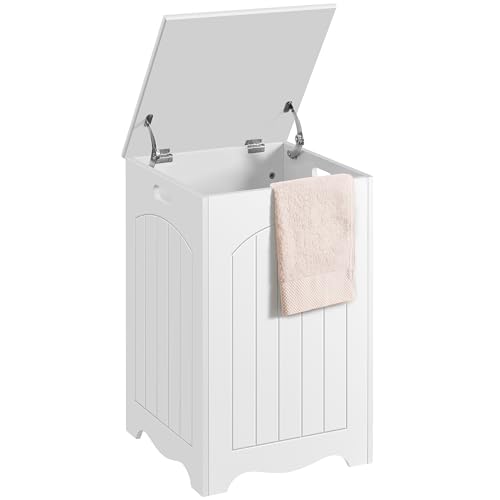 Yaheetech Armario para Ropa Sucia de Baño Cesto para Ropa Sucia con Tapa Armario Multifuncional de Baño para Ahorrar Espacio Organización de Ropa Sucia 40x40x61 cm Blanco