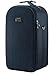 Extra Large Wig Travel Box with Top Handle, Shoulder Strap and Double Zipper, Carrying Case with Removable Head-Holding Base - Black Design - by Adolfo Design