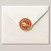 PaperDirect Red & Gold Embossed Foil Santa Seals, Official Santa Stickers for Cards, Gifts, Envelopes, Crafts, Classrooms, Churches, Businesses & Holiday Mailings 48-Pack