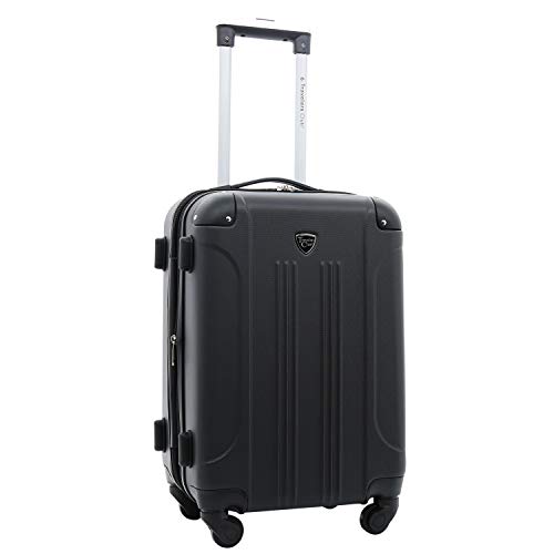 Travelers Club Chicago Hardside Expandable Spinner Luggages, Black, 5 Piece Set #TOP6