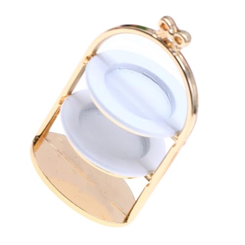 TOYANDONA Puesto De Postres De Metal para Casa De Muñecas Soporte De Exhibición De Pasteles Miniatura De Dos Bandeja para Comida Miniatura Accesorios De Fotos para Decoración De Cocina