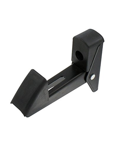 Arret de volet automatique a visser, Noir, Pour volets d'ép 12 à 50 mm, Avec butée amortisseur, Protection totale contre la corrosion, corps en...