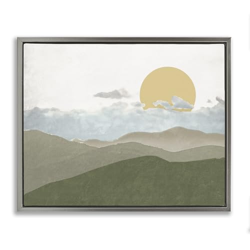 Stupell Industries 'Earthen Dreams Sunrise'�A�t���[�e�B���O�t���[���L�����o�X�A�[�g�A�O���[�A31 x 65�C���`�A�|���₷�����A�č����A�G���U�x�X�E���h���[��