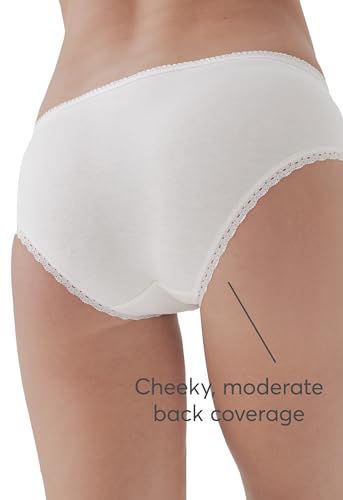 Pact Women's Organic Cotton Soft Hipster Panties, No Show Design Cheeky Bikini Underwear, 2 Pack2