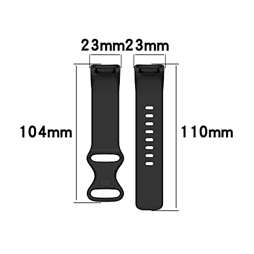 Wownadu Straps Compatible for Fitbit Charge 5 / Charge 6 Strap Men Women,Accessories Sport Silicone Replacement Wristband Lunar White - Image 4