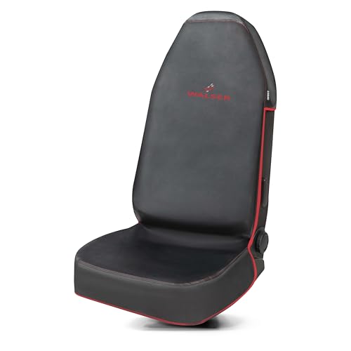 WALSER Guardian Schonbezug Vordersitz, Qualitätssieger Sehr Gut* Sitzschoner, Auto Sitzbezüge, Schonbezug Autositz Vorne, Vordersitzbezug Schwarz/Rot