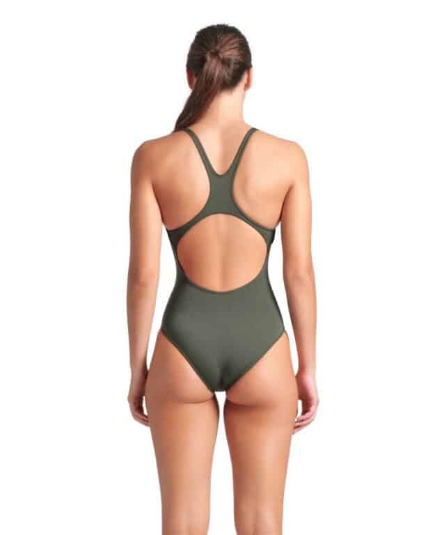 ARENA Costume Nuoto Donna Intero Piscina Solid Woman Swimsuit Verde Taglia 40 ITA