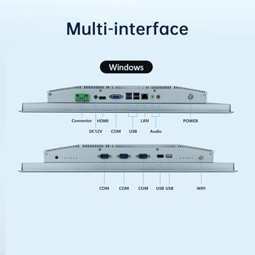 Image of 19-Inch Industrial Embedded Panel PC, Ratio 4:3 Multi-Touchscreen-Monitor,Industrial Touch Screen Panel Computer,WiFi & Built-in Speakers,IP65 Front,Win 11 I7 RAM 8G+512G SSD