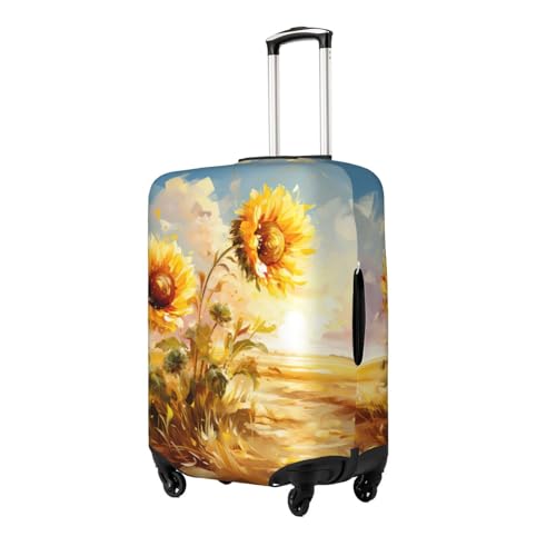 Blooming Sunflower Print Luggage Cover Suitcase Protector Anti-scratch Fits 18-32 Inch Trolley Case2