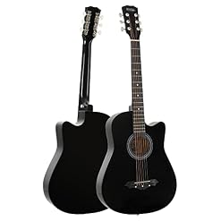 Rocktile WSD-5C-BK Slim Line Set de guitare folk Noir - Les Beatles, Paul McCartney, John Lennon, RIngo Starr, George Harrison Rocktile WSD-5C-BK Slim Line Set de guitare folk Noir – Image 5