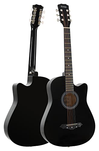 Rocktile WSD-5C-BK Slim Line Set de guitare folk Noir - Les Beatles, Paul McCartney, John Lennon, RIngo Starr, George Harrison Rocktile WSD-5C-BK Slim Line Set de guitare folk Noir – Image 6