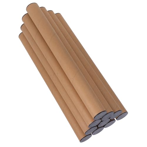 Alipis 40x4cm Blue Kraft Paper Tube Mailers Protective Shipping Tubes for Documents Artwork Blueprints