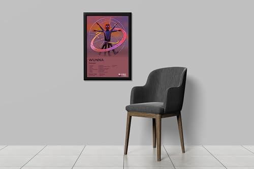 Image of BLINKART Gunna - WUNNA Wall Photo Frames | Wall Art for Bedroom, Living Room, Studio or Office | Album Cover Print with Spotify Song Link QR Code | Gift for Fans - 8x12 In