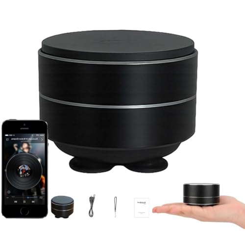Thumpy Speaker, 2025 Upgraded Speakers, Mini Speaker Bluetooth, Portable Wireless Stereo Sound, Waterproof Compact Speakers for Shower, Kitchen, Travel, and Outdoor (Black)