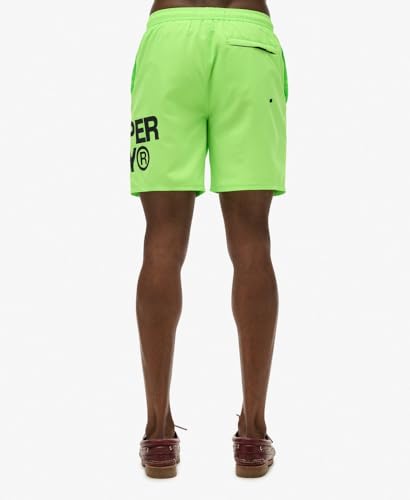Superdry Para Hombre. M3010247A BañAdor De 43,2 Cm Con Logotipo Sportswear Verde (M), Beachwear, PoliéSter Reciclado, Sostenible - 6