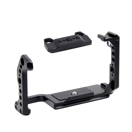 Image of Simpex FX-30 Metal cage Compatible with (FX-30 /FX3) Camera, with hdmi Cable clamp, NATO Rails and builtin arca Quick Release Plate, Interchangeable Full /Half cage, Black