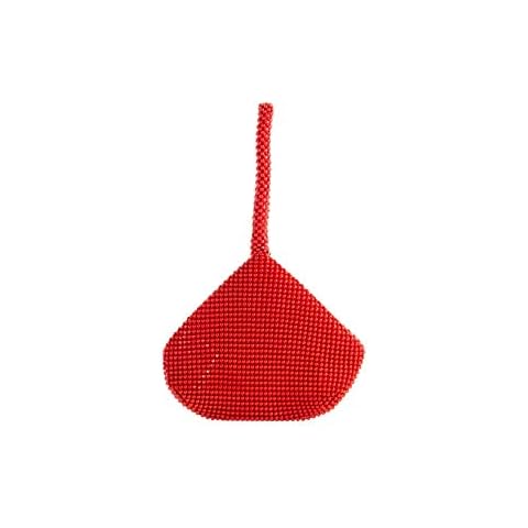 LeahWard Women's Diamante Clutch Wrist Wedding Bag (Red Wrist Strap) Cover