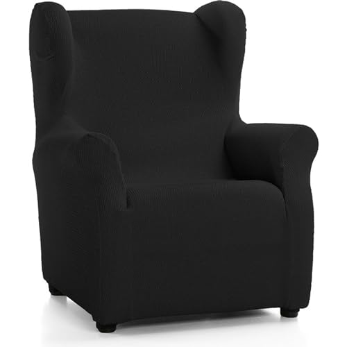 ECOMMERC3 | Funda para Sillón Orejero Elástica y Extrasuave Color Negro - Funda Sillón Orejero Ajustable 100% Made in Spain