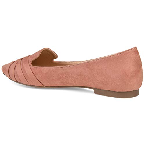 Brinley Co. Womens Pointed Toe Flat Blush, 12 Regular US2