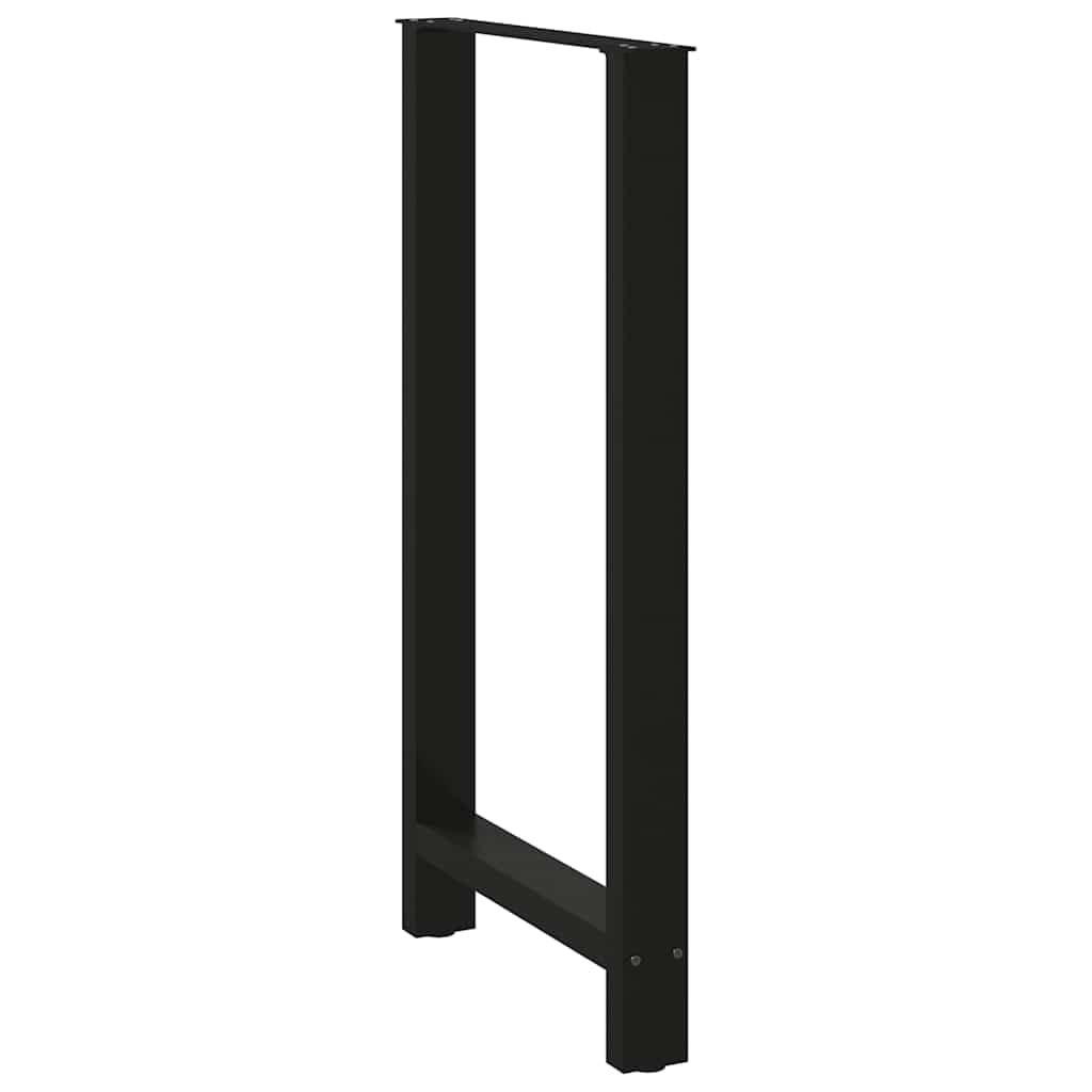 Nogi do stołu barowego, czarne, 2 sztuki, 60 x (110-111) cm, stal z regulowanymi nóżkami poziomującymi zapewniają stabilny montaż na stole i łatwą instalację na indywidualnych blatach
