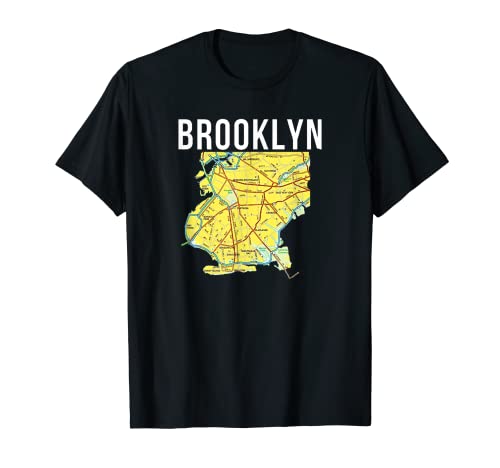 OriginalCats Cool Brooklyn Vintage Map T-Shirt für Erwachsene T-Shirt Cover