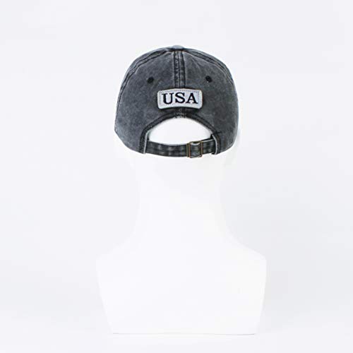 Image of LANGZHEN Unisex Baseball Cap 100% Cotton Fits Men Women Washed Denim Adjustable Dad Hat