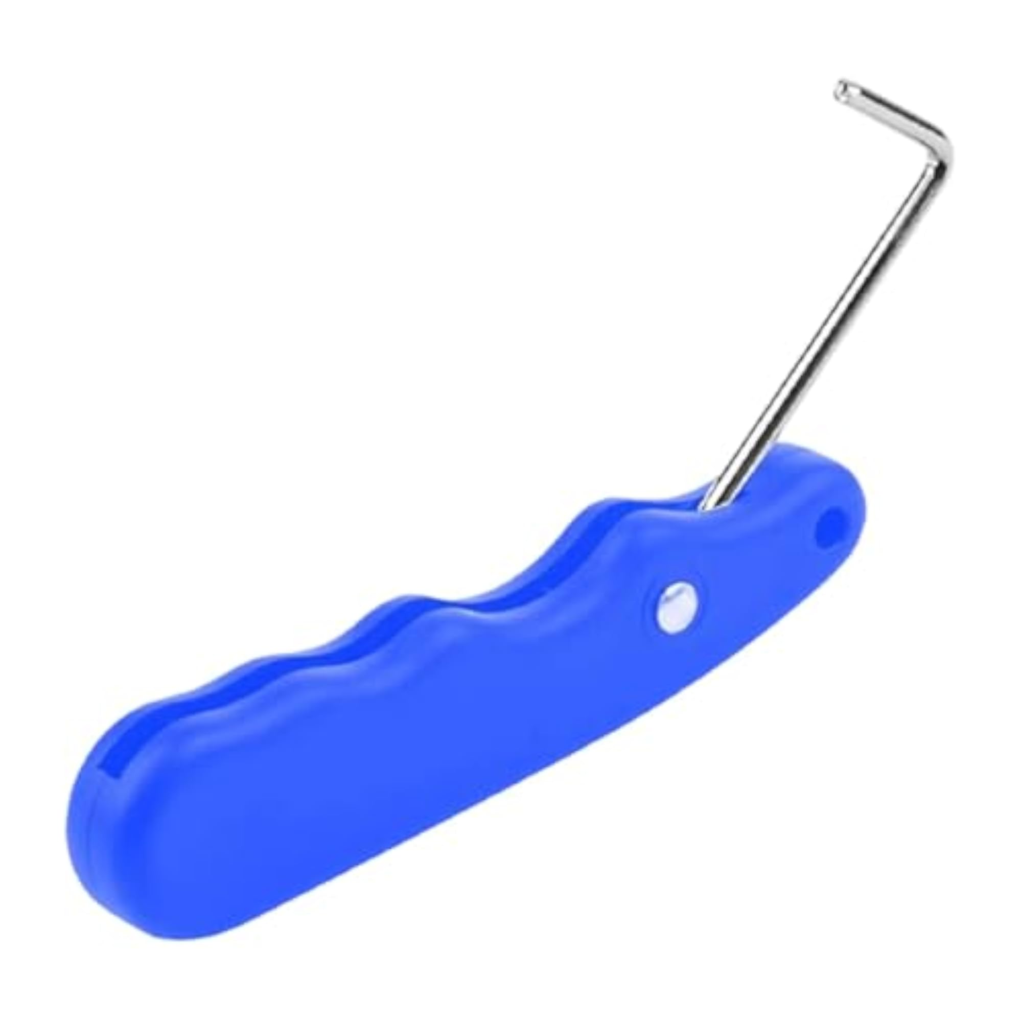 Ergonomic Ice Skate Lace Tightener Tool in Blue
