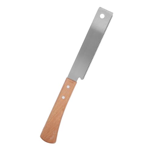 Socobeta Petite Scie à Main Manche Ergonomique en Bois de Hêtre, Lame en Acier SK5 12 Pouces pour Menuiserie Jardin