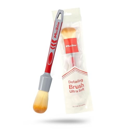 Maxshine Medium #12 Universal Ultra Soft Detailing Brush – Professional Brush for Interior, Exterior, Leather Seats, Engine Bay & Wheels – Premium Car Care Detailing Tool