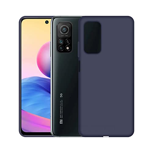 Image of Case Creation Liquid TPU Silicone Cover for Redmi 10T Soft Case,Anti-Dirty Slim Case Frosted Matte Candy TPU Raised Bezel (Splash of Color) Back Case Cover for Xiaomi Redmi 10T -Navy Electric Blue