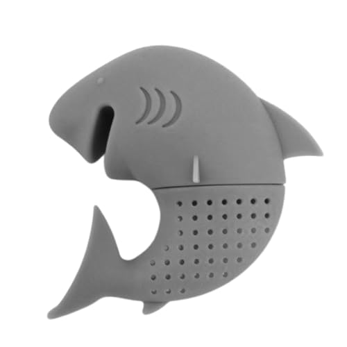 Infusore per tè con squalo - Infusore per tazza da tè con squalo, filtro per tè divertente in silicone, filtri per tè carini per teiere sciolte, squalo, design a rete fine, comodo da usare (8,6