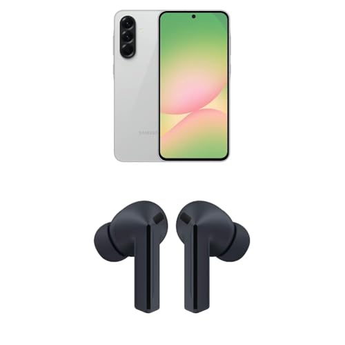 Image of Samsung Galaxy A56 128GB, 5G Unlocked Android Smartphone, Awesome LightGray w / Galaxy Buds 3 FE True Wireless Bluetooth Earbuds, Black