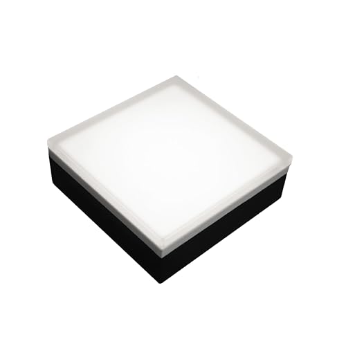 Image of LUMENGY Paver Light 6x6 Inch (5.9x5.9), 5000K Daylight, Glare-Free Brick Lighting for Driveways, Walkways, Pool Decks and Patios, 12V Hardwired, IP67 Waterproof, Drive-Over Rated