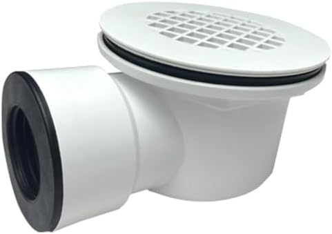 Low Profile Shower Base Drain Assembly with Perforated Strainer, 1.5 ...