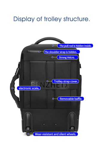 Image of WELTHERM Travel Vacuum Compression Bag with Built-in Air Pump| Backpack & Trolley | Space Saver Packing Bag for Clothes and Luggage| Digital Weight Display Handle Hands-Free| Expandable 40-60L