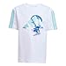 Adidas Unisex-Kids Adidas x Disney Lilo and Stitch T-Shirt Set, White/Semi Flash Aqua, Small