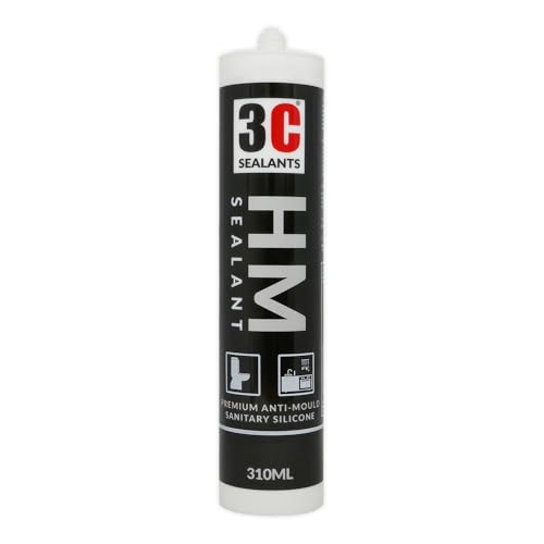 3C Sealants HM Sealant Anti-Mould Sanitary Silicone (Manhattan Grey, 310ml)