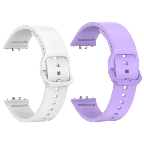 Image of Valente Silicone Watch Straps Compatible for Samsung Galaxy Fit 3 (Pack of 2)